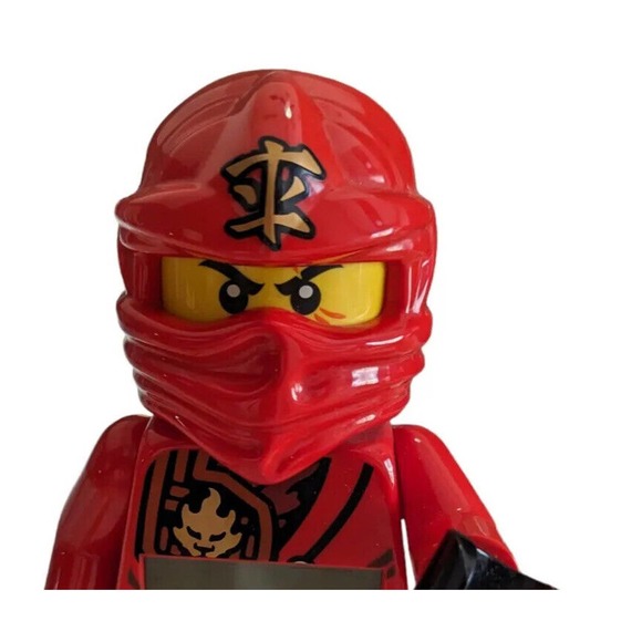 Lego Ninjago Red Ninja Alarm Clock Masters Of Spinjitzu Kai 9” 2015 Figure - Picture 3 of 6